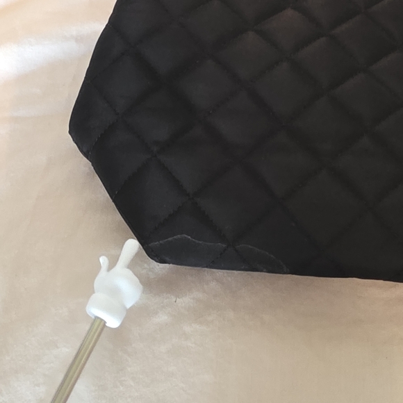 Calvin Klein Black Quilted Nylon On The Outside Tote Bag - Picture 9 of 13